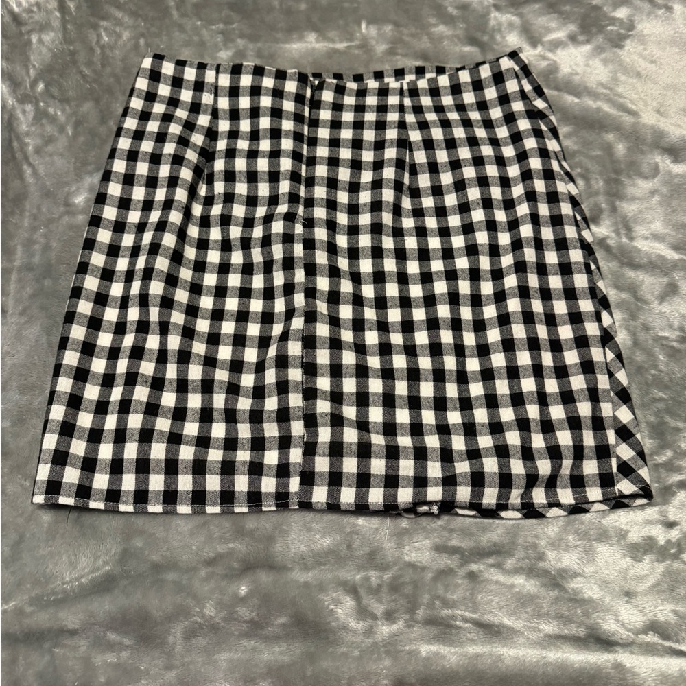 The Impeccable Pig Gingham Ruffle Mini Skirt - image 2